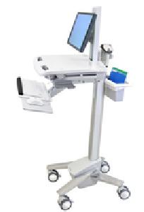 Ergotron StyleView EMR Cart with LCD Pivot - Multimedia cart - White - Aluminium - Plastic - Flat panel - 16 kg - 55.9 cm (22")